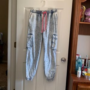 C’est toi jeans wide leg adjustable waist and hem